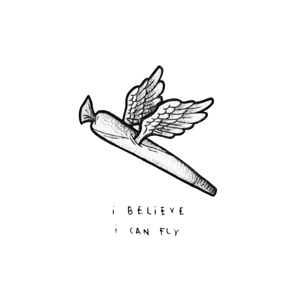Temporary Tattoos - Flying Joint Weed Temporary Tattoo