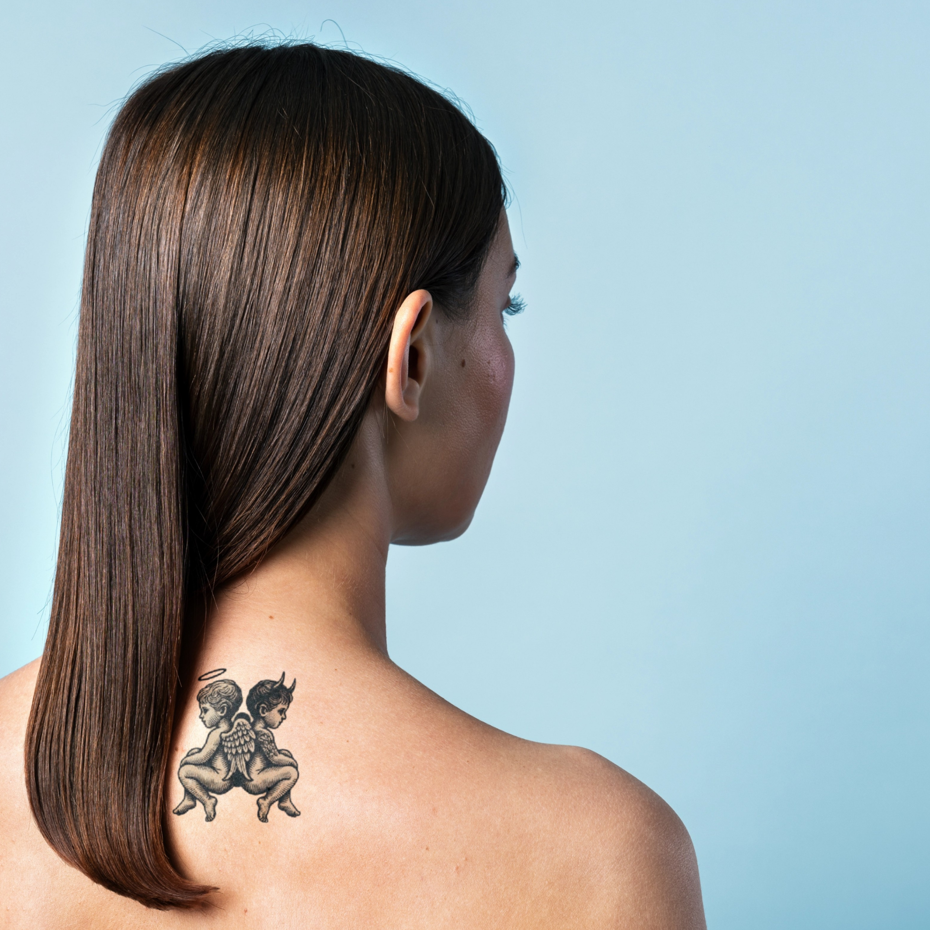 Temporary Tattoos, Angel & Devil Temporary Tattoo