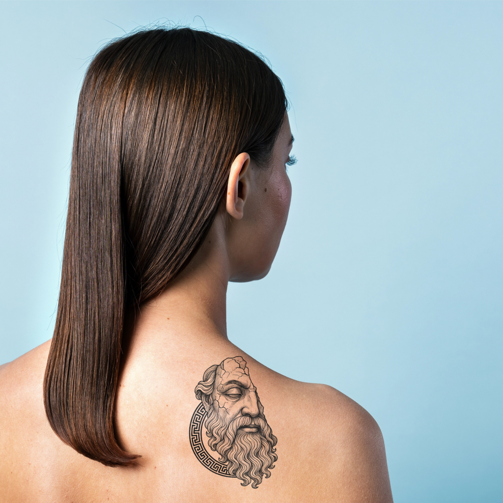 Temporary Tattoos, Greek God Statue Temporary Tattoo