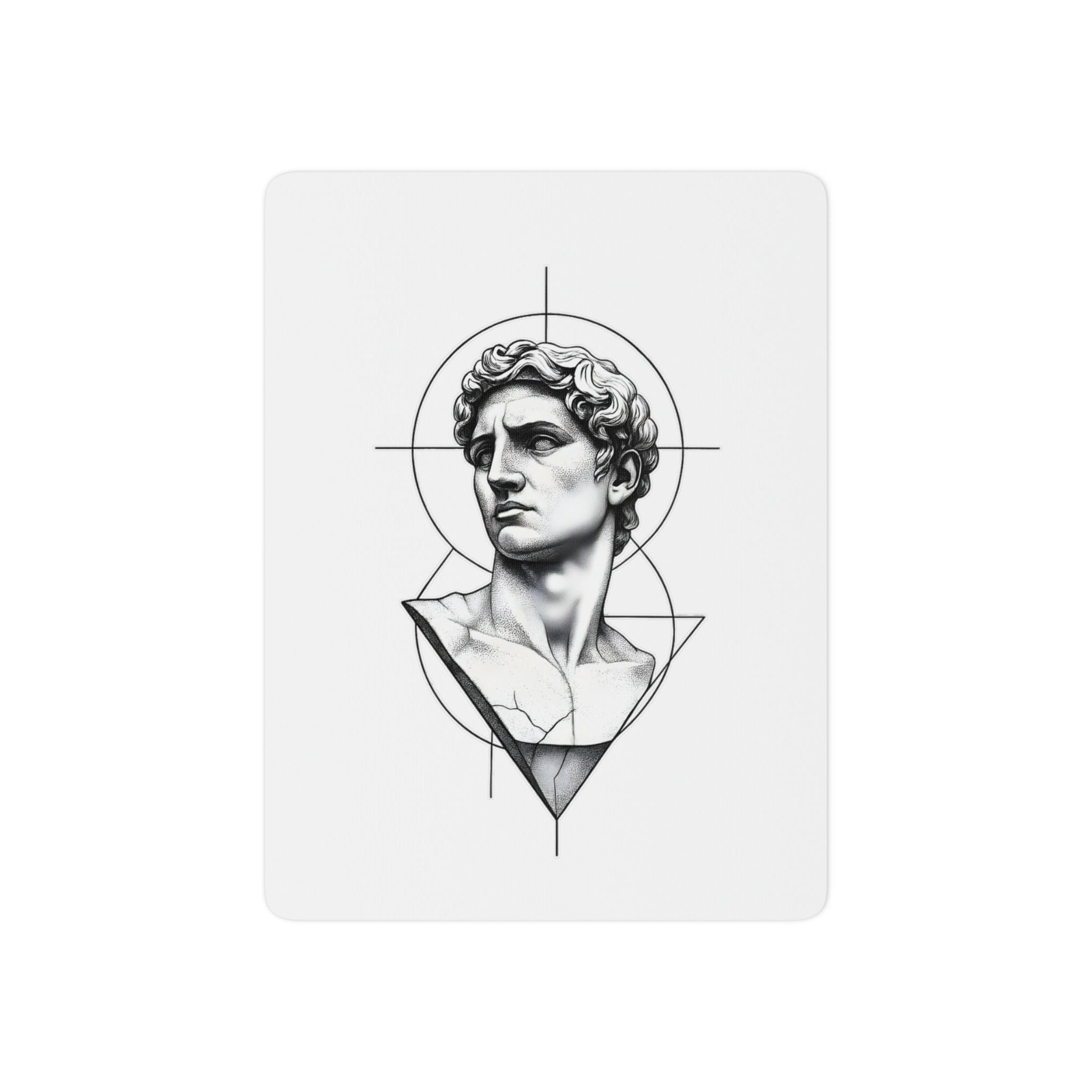 Temporary Tattoos - Geometric Classical David Bust Temporary Tattoo