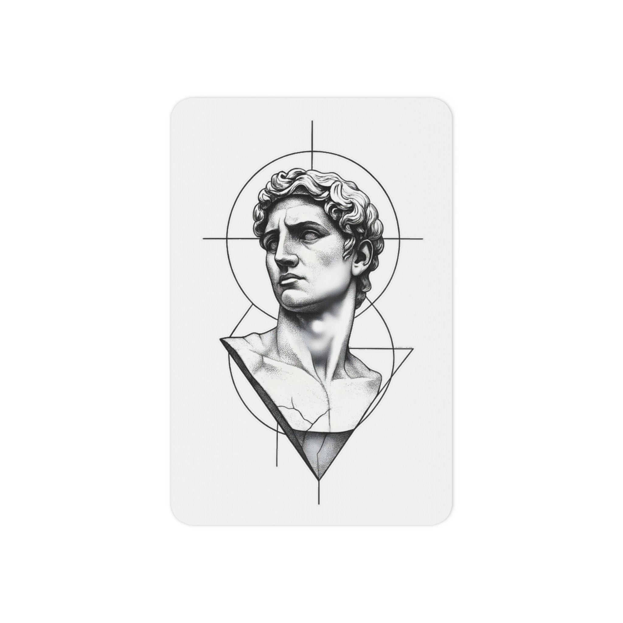 Temporary Tattoos - Geometric Classical David Bust Temporary Tattoo