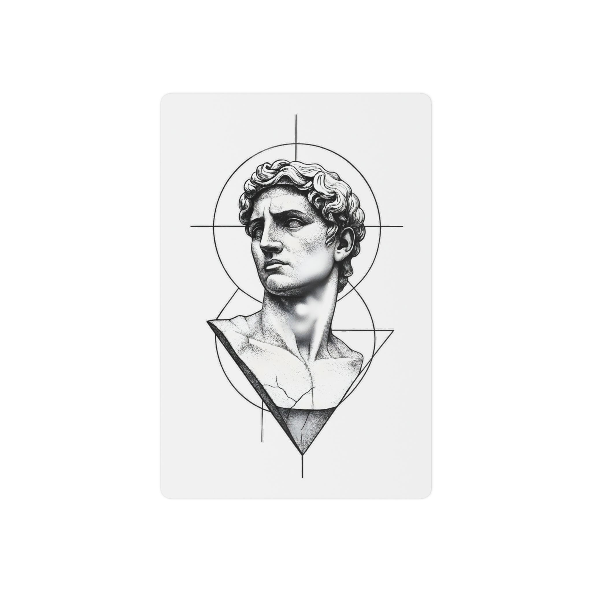 Temporary Tattoos - Geometric Classical David Bust Temporary Tattoo