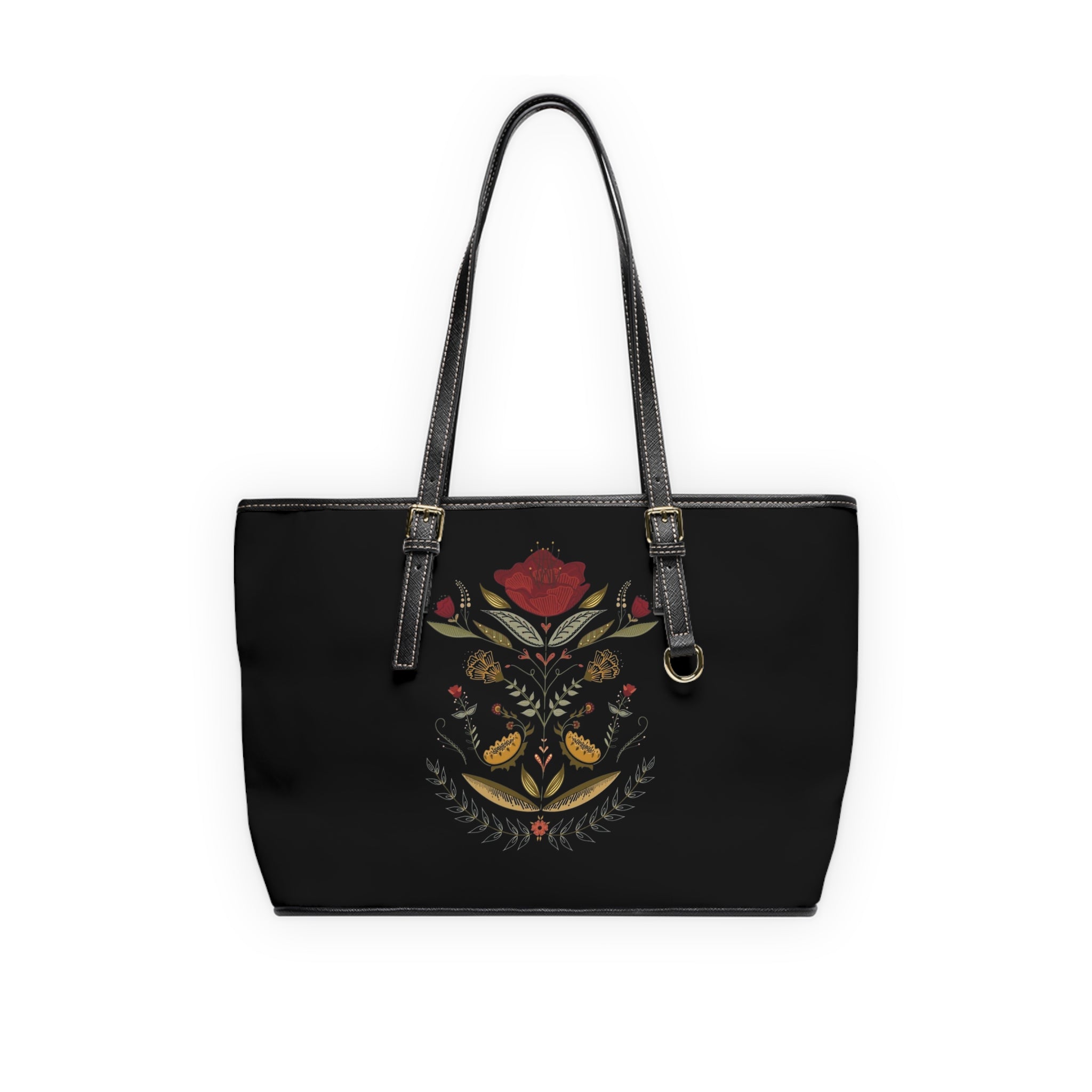 Black Leather Shoulder Bag | PINKKODE