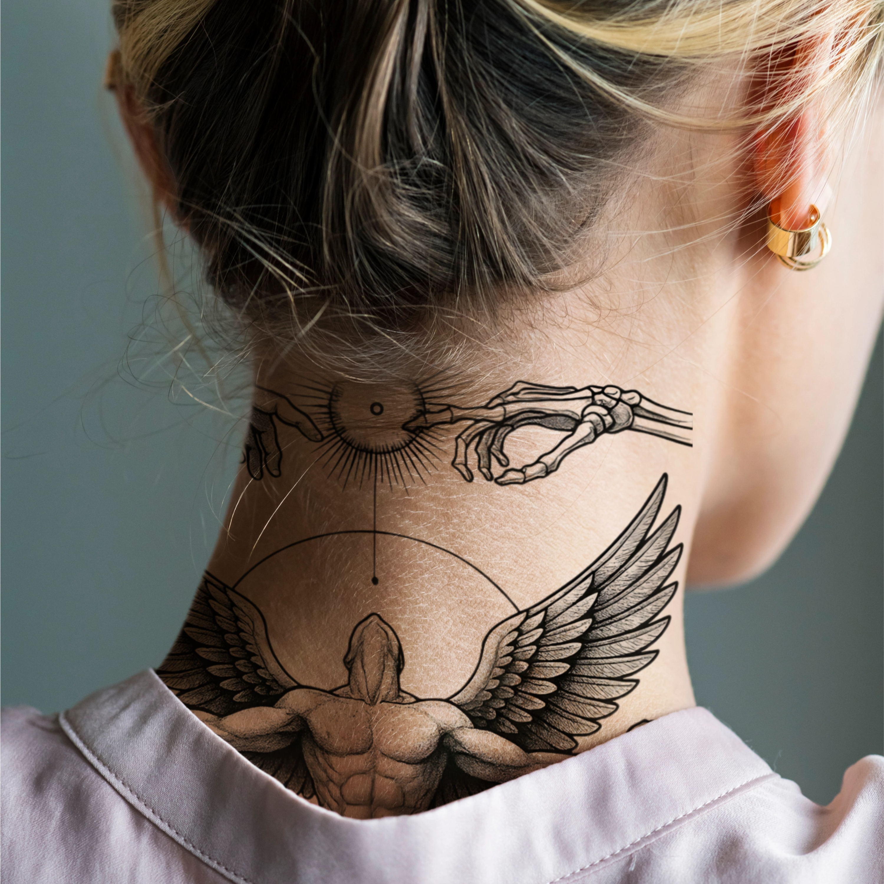 Temporary Tattoos, Angel Figure Temporary Tattoo