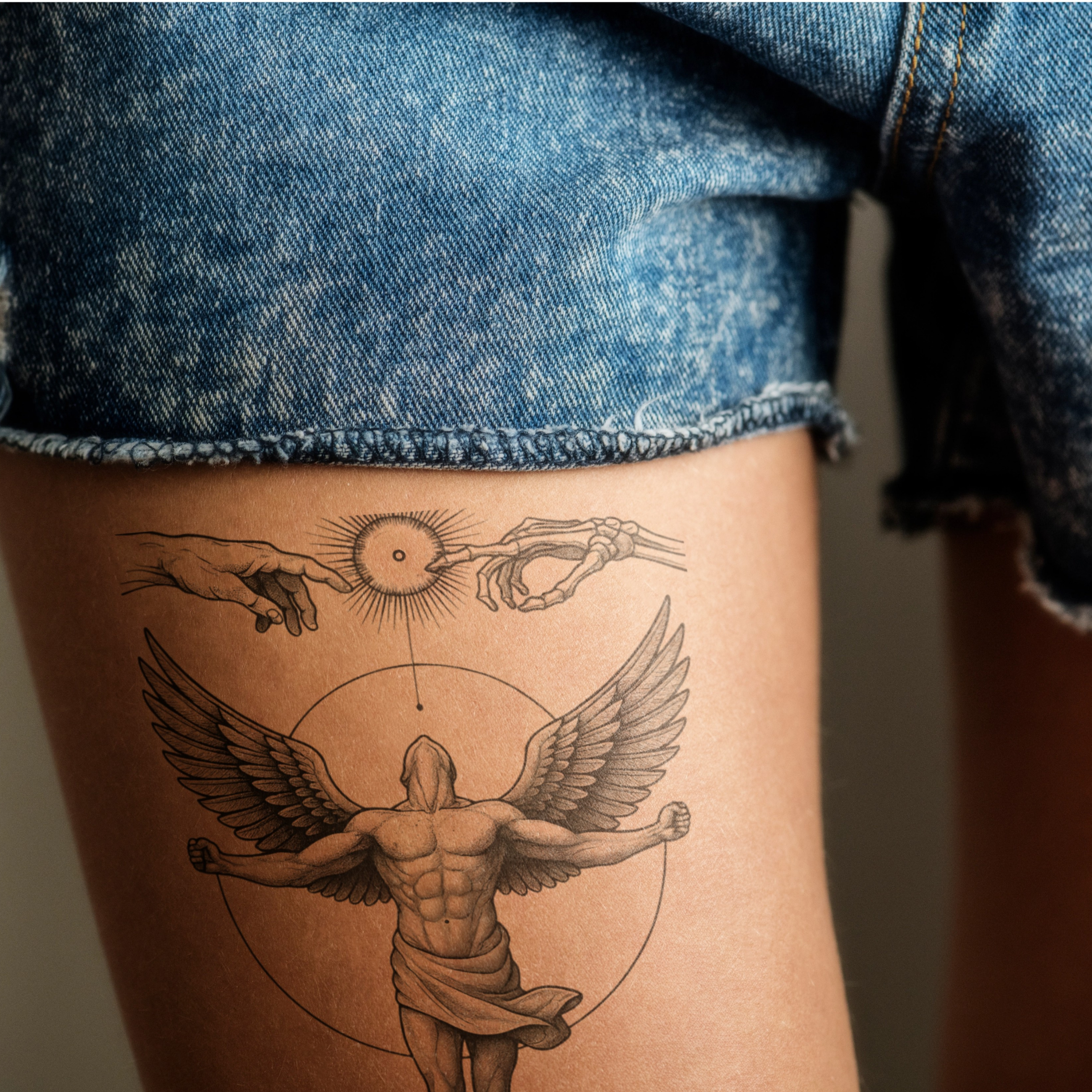 Temporary Tattoos, Angel Figure Temporary Tattoo