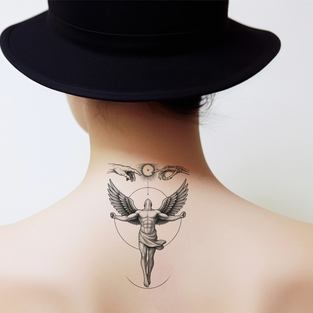 Temporary Tattoos, Angel Figure Temporary Tattoo